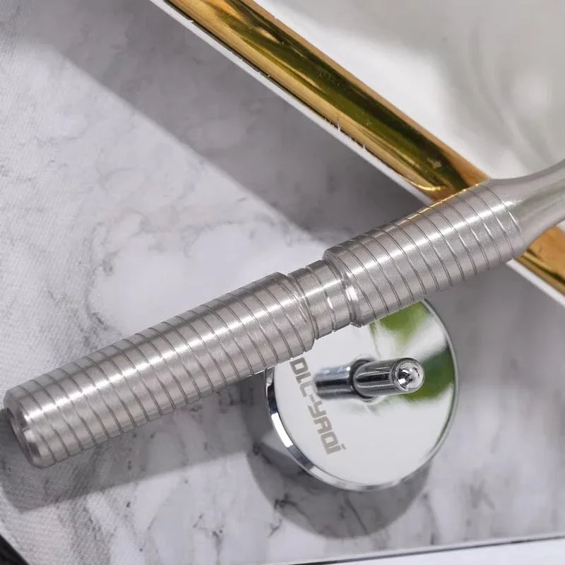 Yaqi Comfortable Grip 88mm Length Solid Stainless Steel Safety Razor Handle For Mens Durability Professional Grooming Essential Peaceful Pleasures Health and Wellness