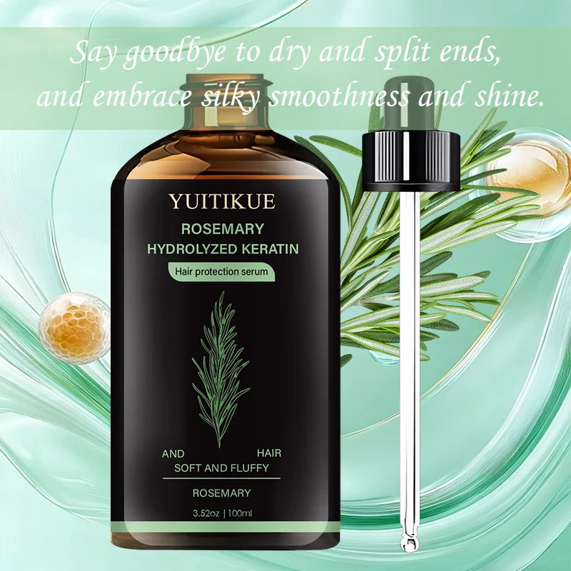 YUITIKUE Hair Serum – Rosemary, Keratin & Biotin 100ml Hair Protection Serum Peaceful Pleasures Health and Wellness