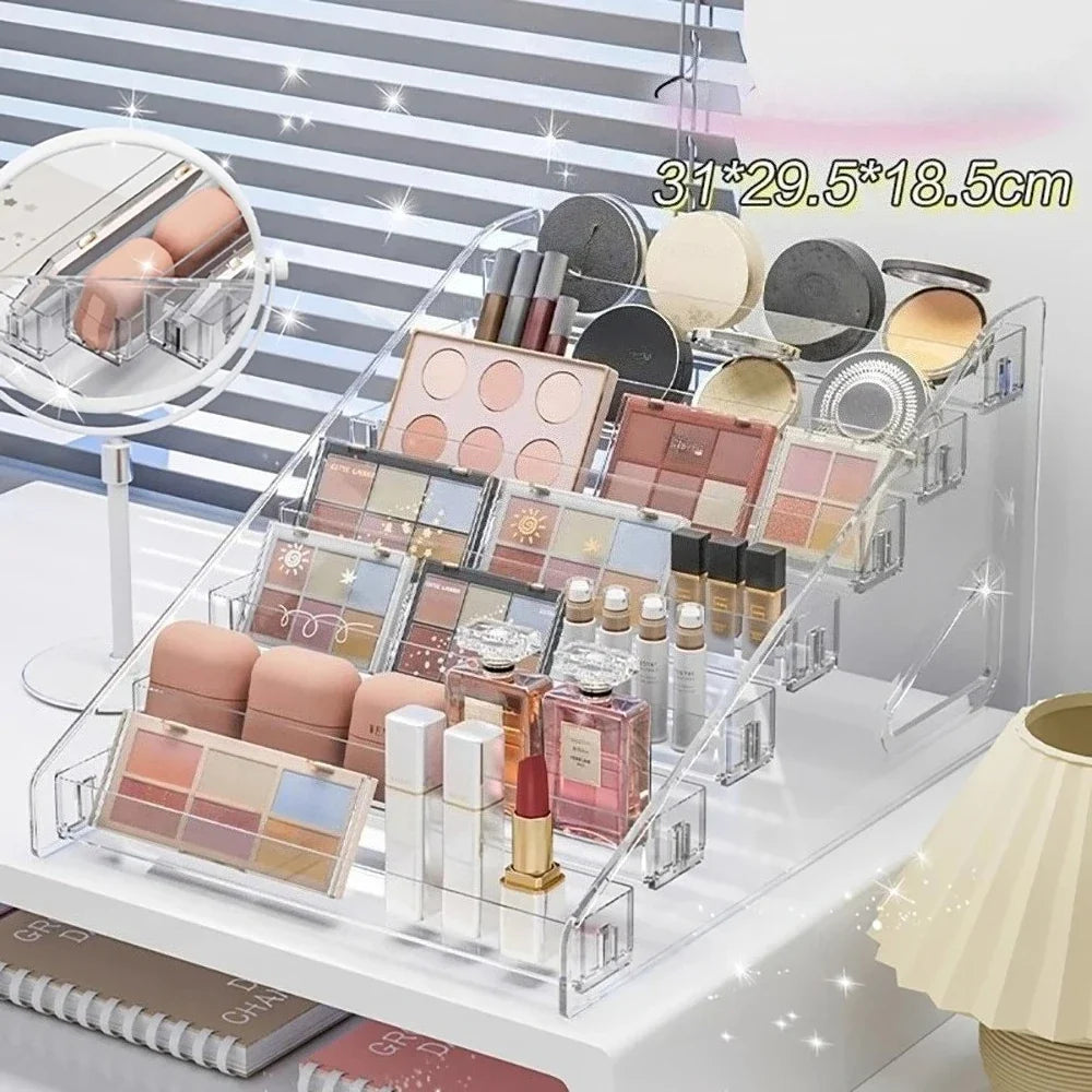 Clear Acrylic Makeup & Jewelry Organizer – Desktop Storage Box