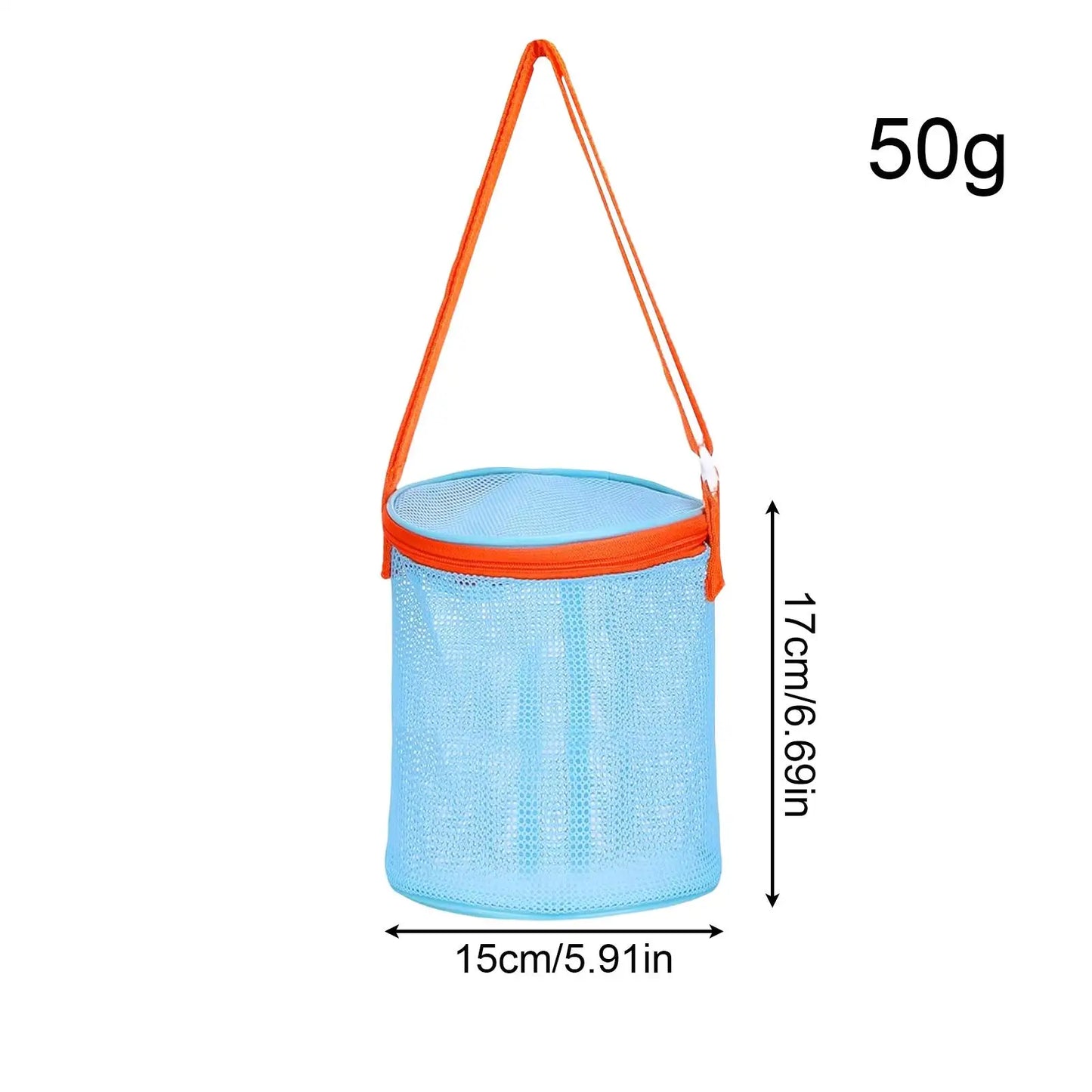 Beach Shell Bags 2-Pack | Mesh Sand Toy Storage Pouches