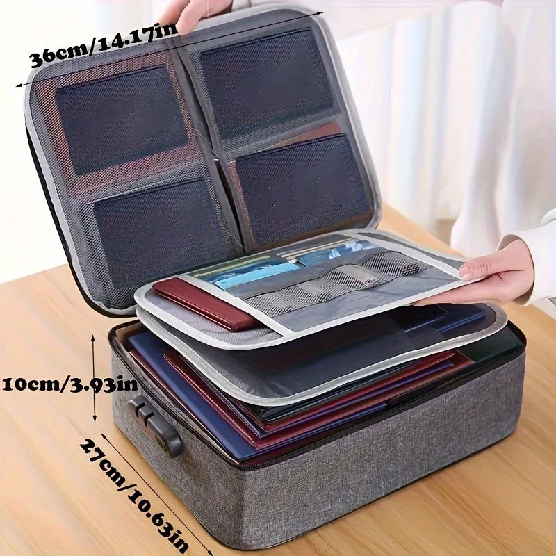 Multifunctional Briefcase with Password Lock | Document Organizer