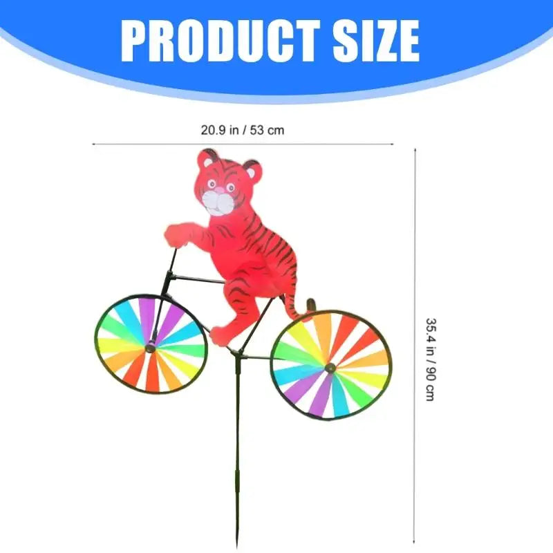 Animal Cycling Windmill Garden Spinner | Weather-Resistant