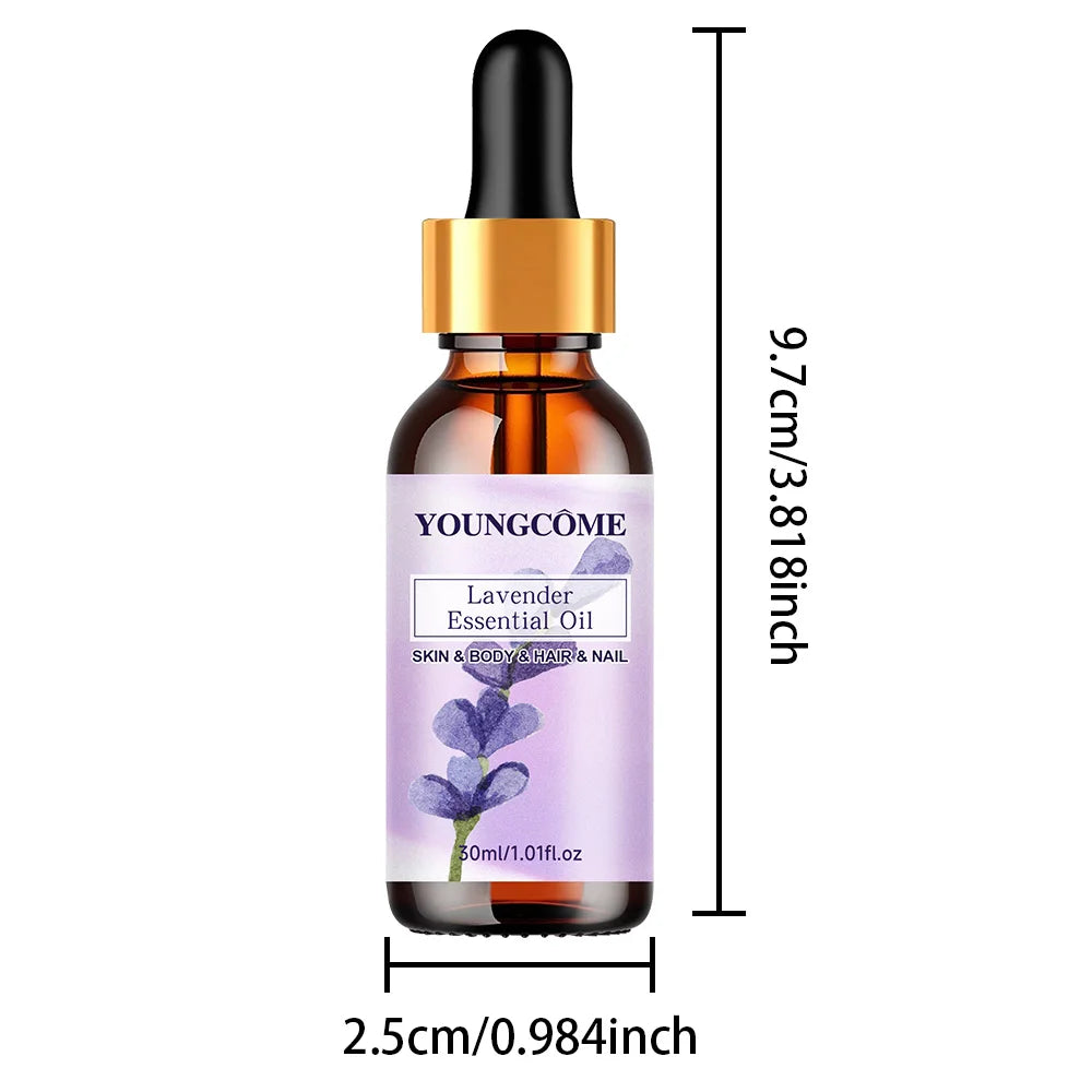 Pure natural lavender essential oil, hair moisturizer, suitable for hair, face and body,suitable for all skin types hair types Peaceful Pleasures Health and Wellness 30ml
