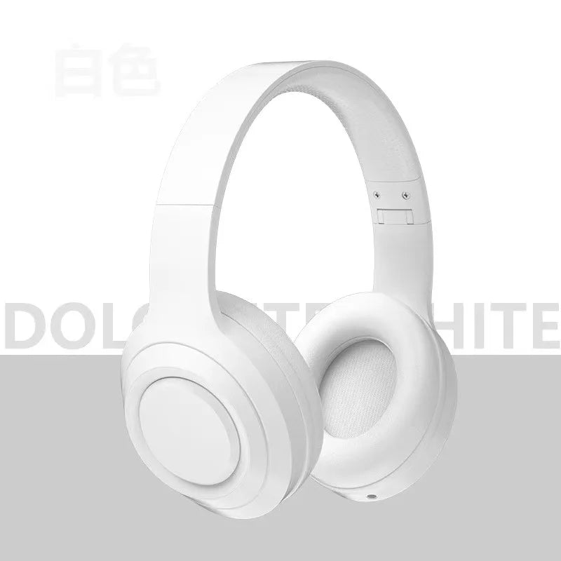 Over Ear HIFI Stereo Headsets Wireless Bluetooth Headphones Sports Gaming Earphones with HD Mic Support TF/AUX noise reduction Peaceful Pleasures Health and Wellness WHITE