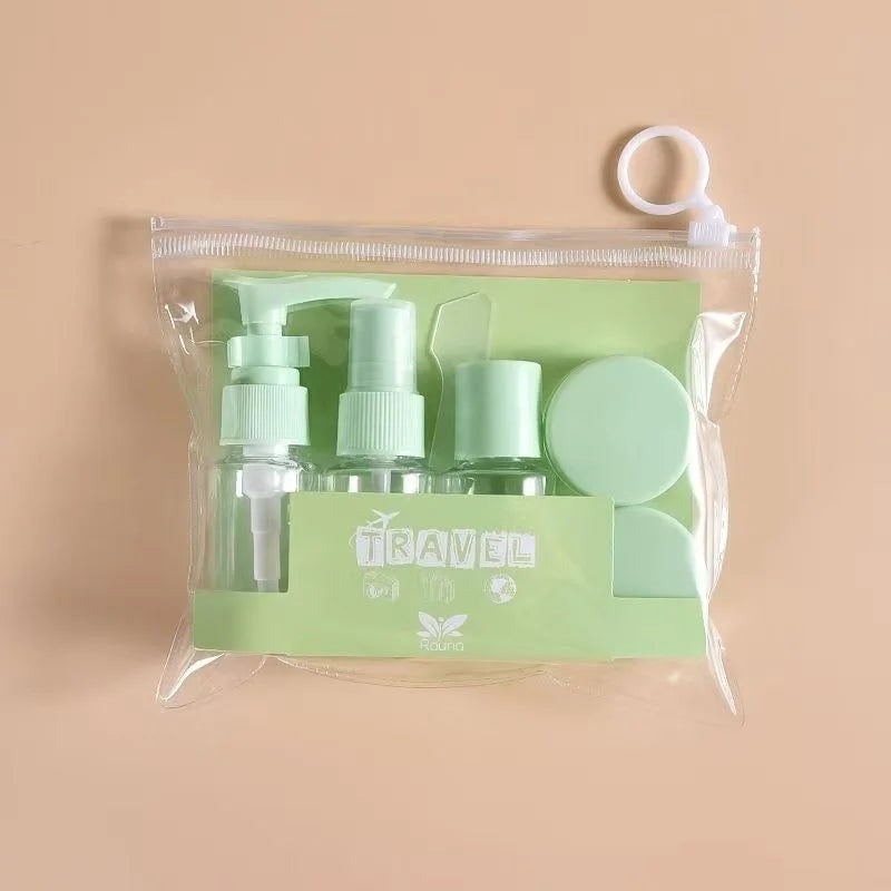 6-Piece Leak-Proof Refillable Travel Bottle Set + Toiletry Bag