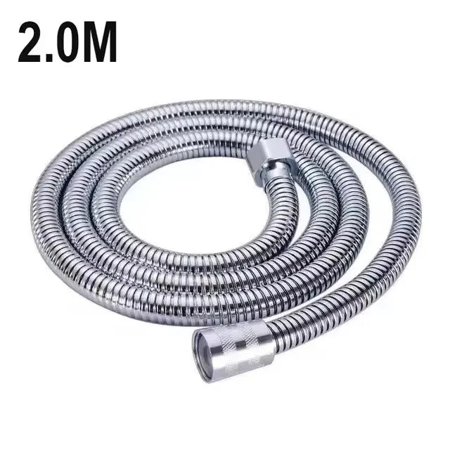 Stainless Steel Shower Hose 1.5M 2M 3M | Black & Silver