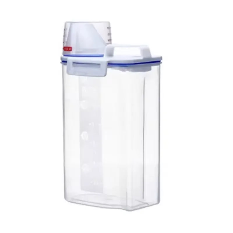 Sealed Rice & Grain Storage Bucket with Measuring Cup – 2KG