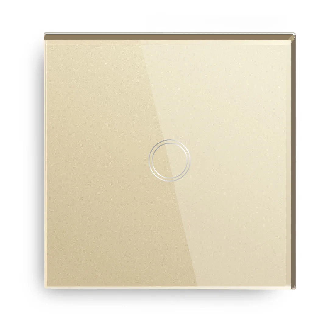 Matter Smart Wifi Wall Touch Switch No Neutral Wire Required Wireless Remote Control EU Switch For HomeKit Alexa Google Assistan Peaceful Pleasures Health and Wellness Gold 1 Gang