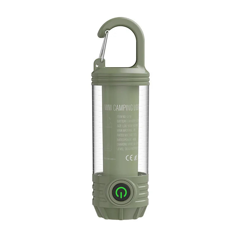 Portable Multi-Mode Camping Flashlight with Hook | 6 Modes