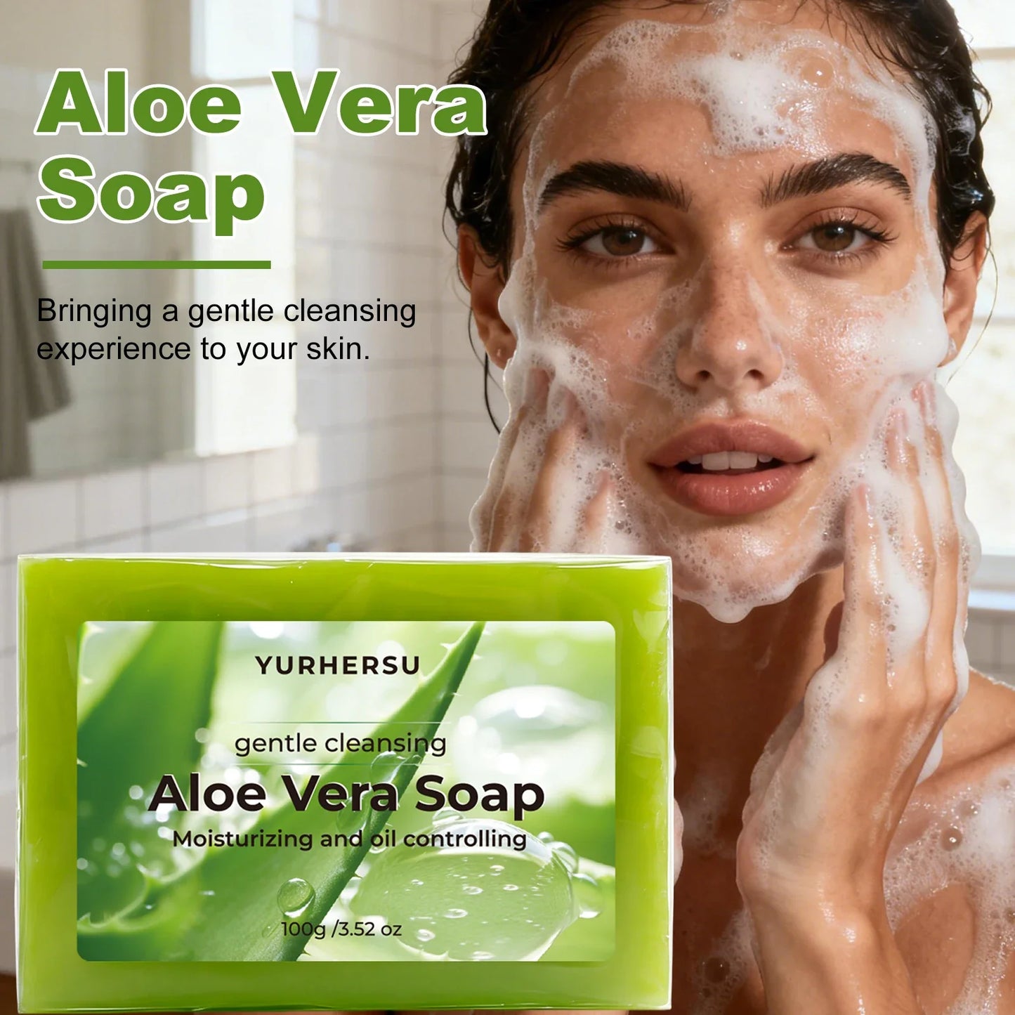 Aloe Vera Essential Oil Soap Bar – Deep Cleanse & Hydrate