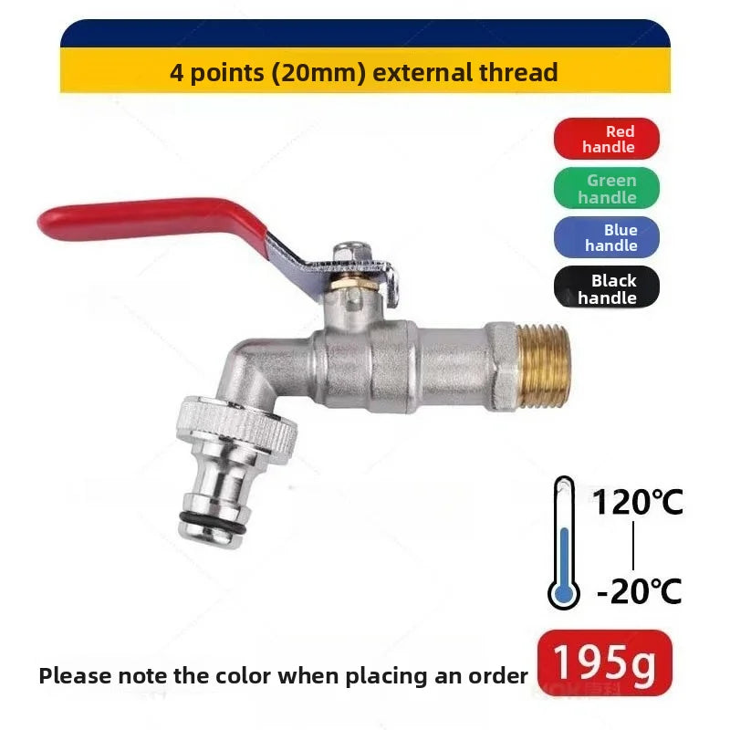 1/2" Brass IBC Tank Faucet | Antifreeze Garden Water Tap Valve