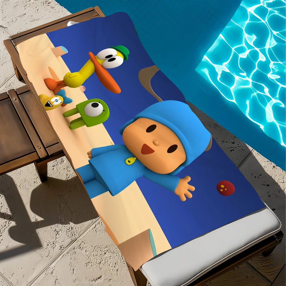 Pocoyo Cartoon Quick-Dry Beach Towel | Soft Pool & Travel Towel