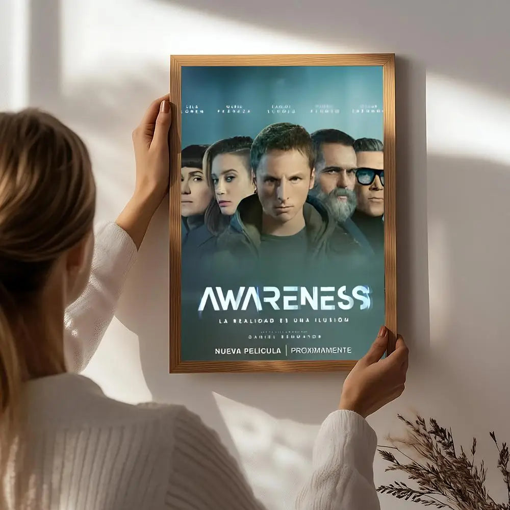 Movie A-Awareness Poster HD Self Adhesive Waterproof Wall Art Ideal for Home Office Dorm Bedroom Great Gift Peaceful Pleasures Health and Wellness White2 40X50cmNoframe