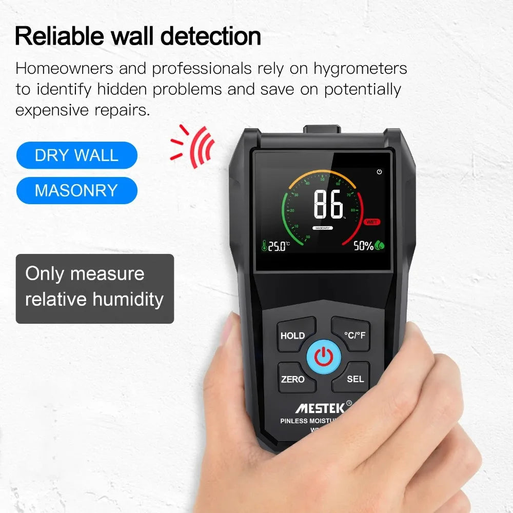 NEW WM700A Non-Contact Wood Moisture Tester Full Angle Inverted Wood Humidity Tester LCD Digital Nondestructive Humidity Meter Peaceful Pleasures Health and Wellness