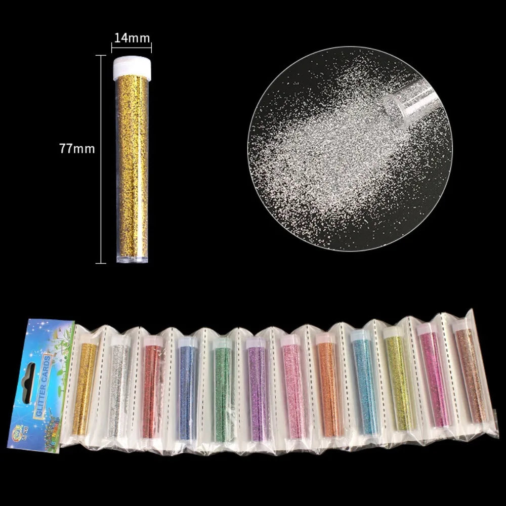 12 colors of glitter suitable for painting handicrafts droppings candle making glitter for decorative droppings party decoration Peaceful Pleasures Health and Wellness