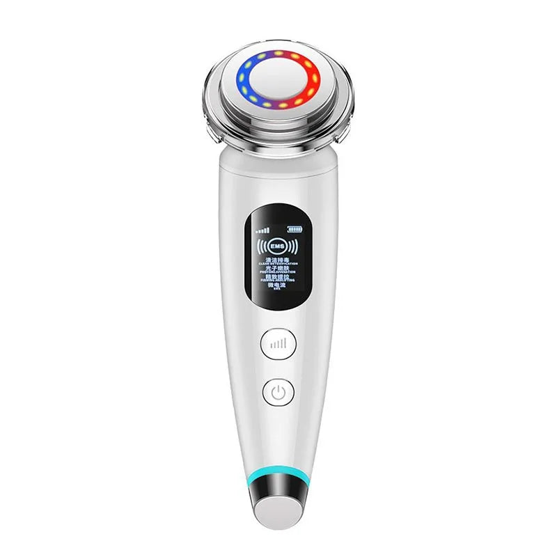 Facial Massager - 4-in-1 Anti-Aging Device with Light Therapy, Wrinkle Reduction & Skin Rejuvenation for Home Use Peaceful Pleasures Health and Wellness China Mainland WHITE