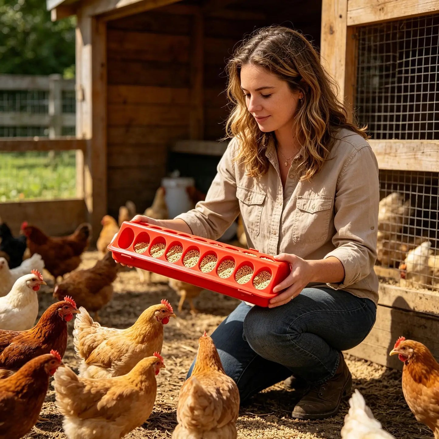 Porous Chicken Feeder & Waterer Trough for Chicks & Quail