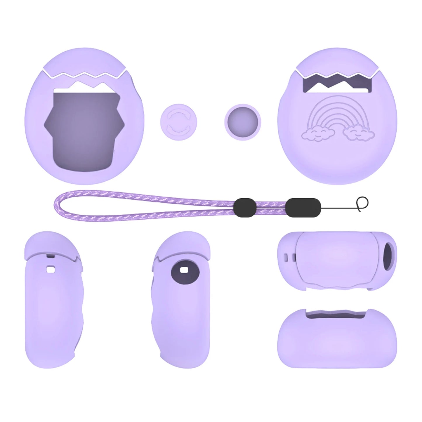 Silicone Protective Cover For Tamagotchi Paradise Game Machine Protective Cover Shell Resistant Protective Case Game Accessories Peaceful Pleasures Health and Wellness Purple