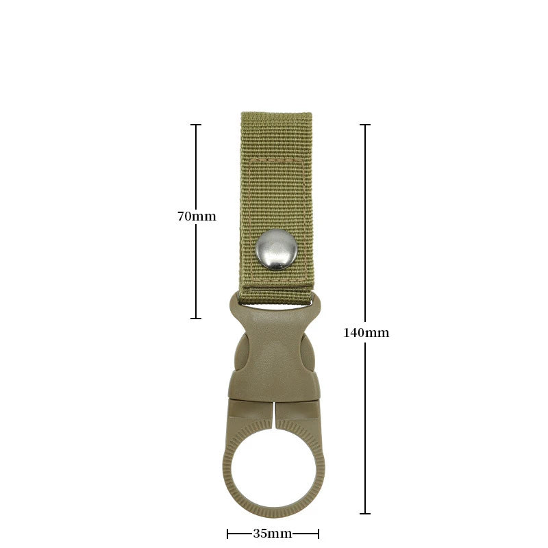 Tactical Water Bottle Clip Hook for Hiking, Camping & Backpack