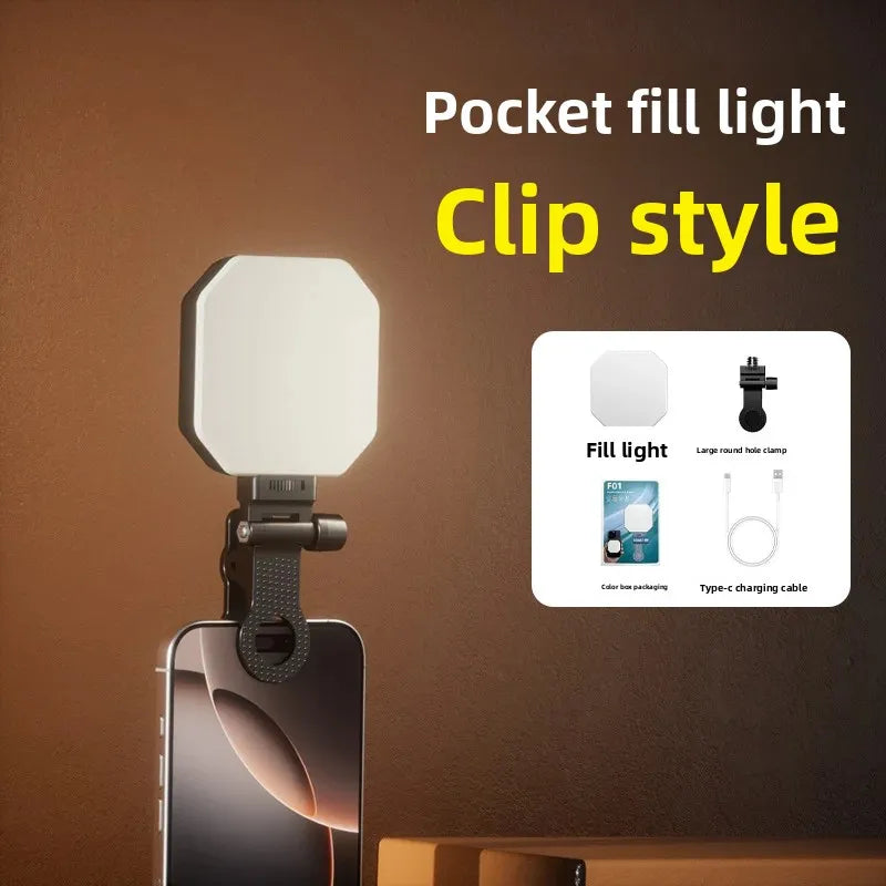 led light for video recording lights for photography lamp magsafe selfie light for phone magnetic fill light for phone selfie Peaceful Pleasures Health and Wellness Clip style China Mainland