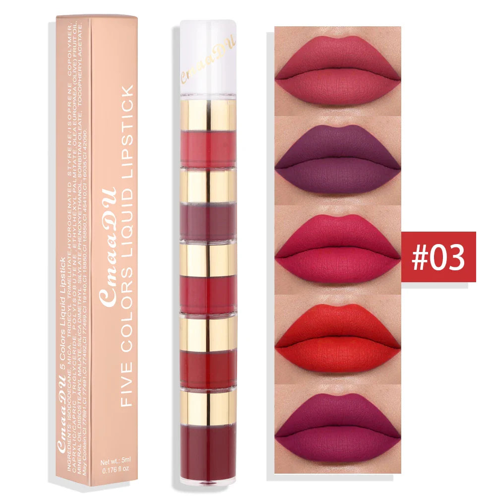 CMAADU Matte Lip Stain – Long-Lasting Waterproof Lip Gloss