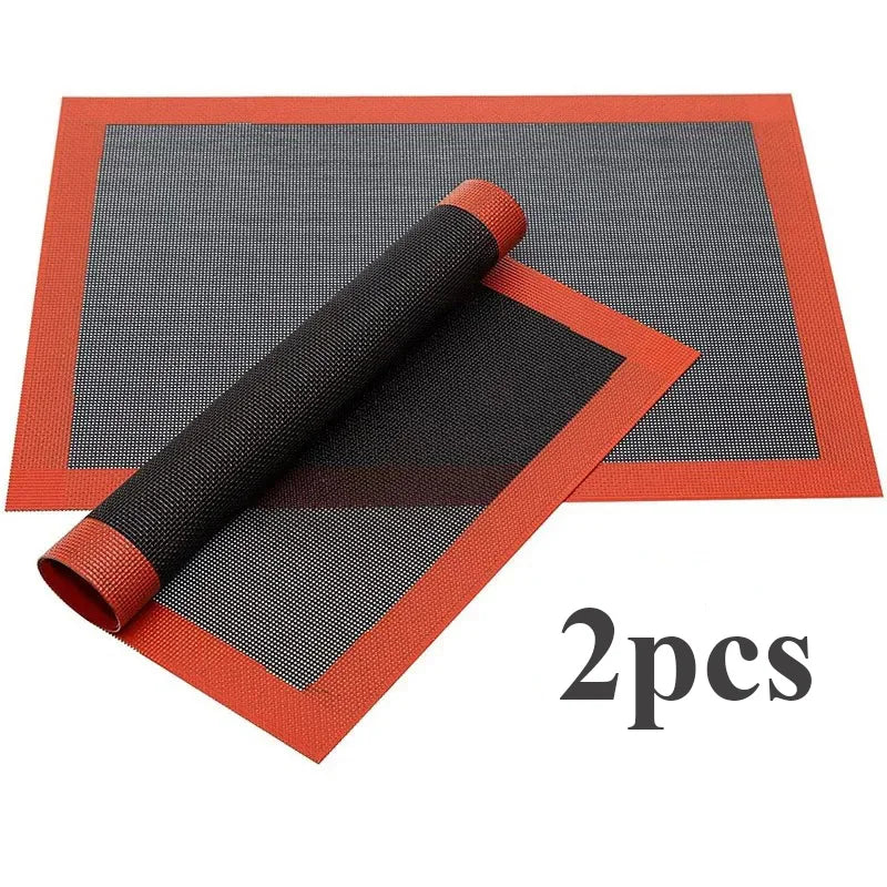 Silicone Baking Mat Sheet 30x40cm Reusable Baking Cookie Sheet Non-Stick Heat Resistant Baking Mat for Oven Grill Microwave Peaceful Pleasures Health and Wellness 2pcs-40X30