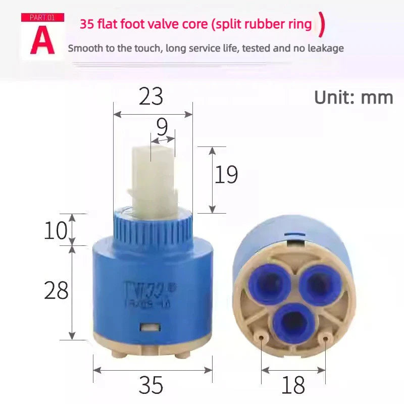 Ceramic Faucet Cartridge 25mm 35mm 40mm | Mixer Tap Valve