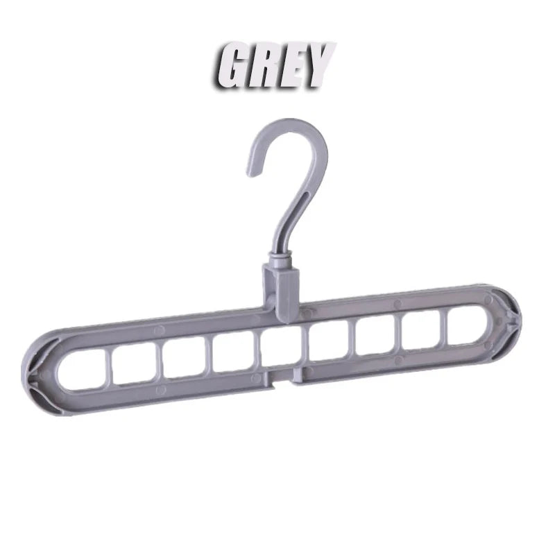 360° Multi-Port Clothes Hanger Rack – 9-Hole Closet Organizer
