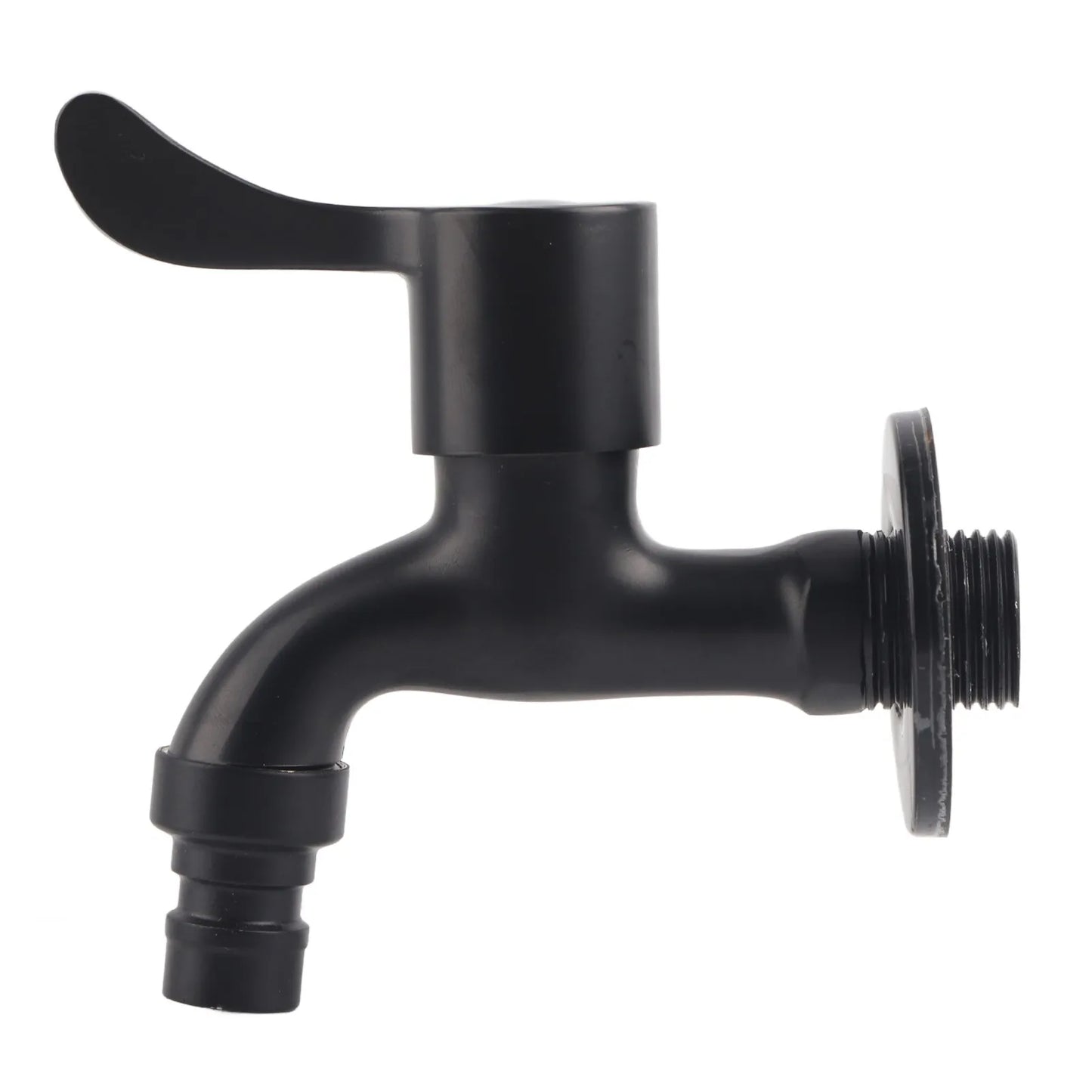 304 Stainless Steel Black Wall Mount Tap Garden Water Faucet for Bathroom Washing Machine Tap Stainless Steel Faucet Peaceful Pleasures Health and Wellness A