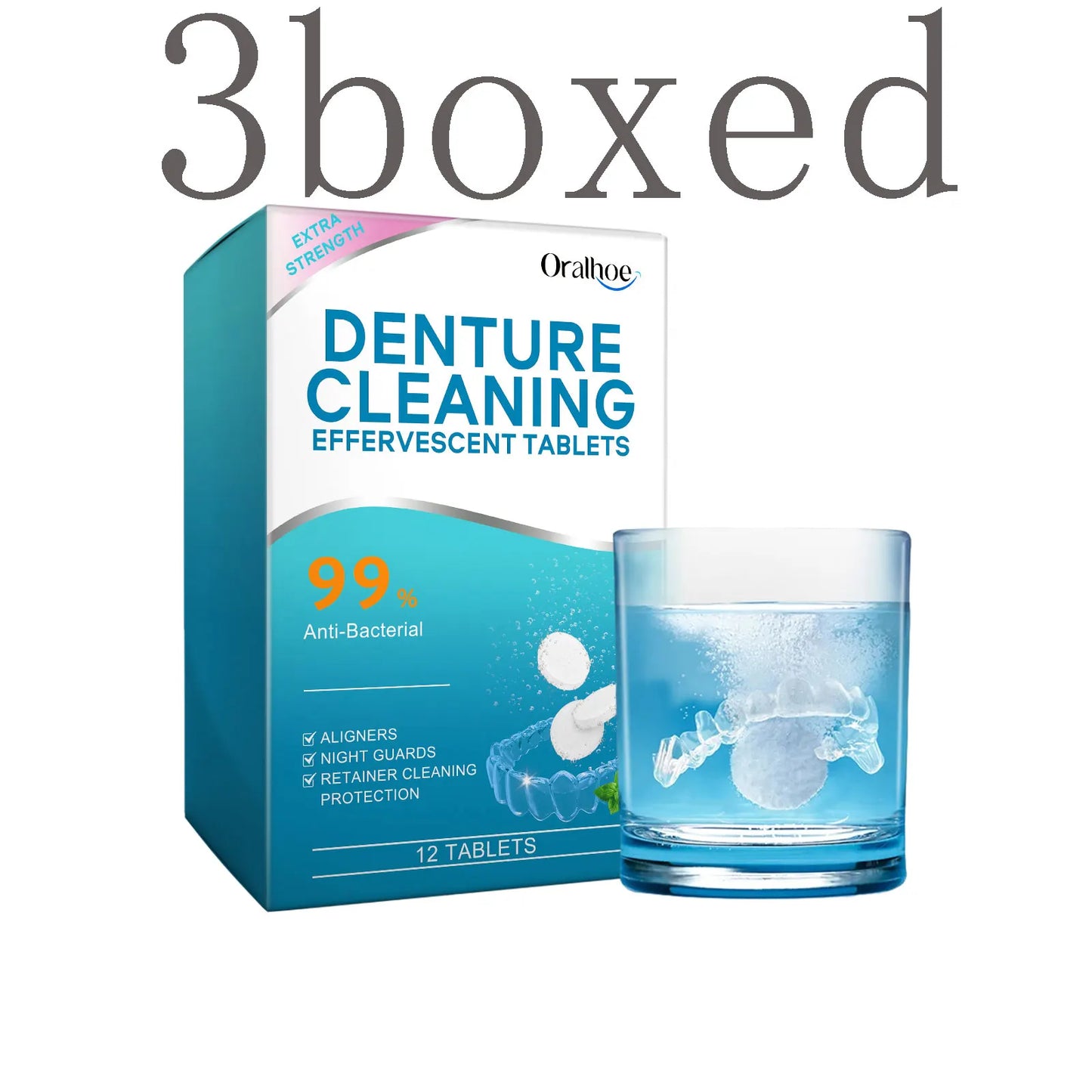Denture Cleaning Effervescent Tablets – Stain & Odor Removal