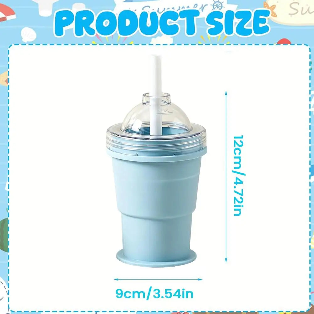 2-in-1 Foldable Silicone Ice Ball Maker Cup | Portable Mold