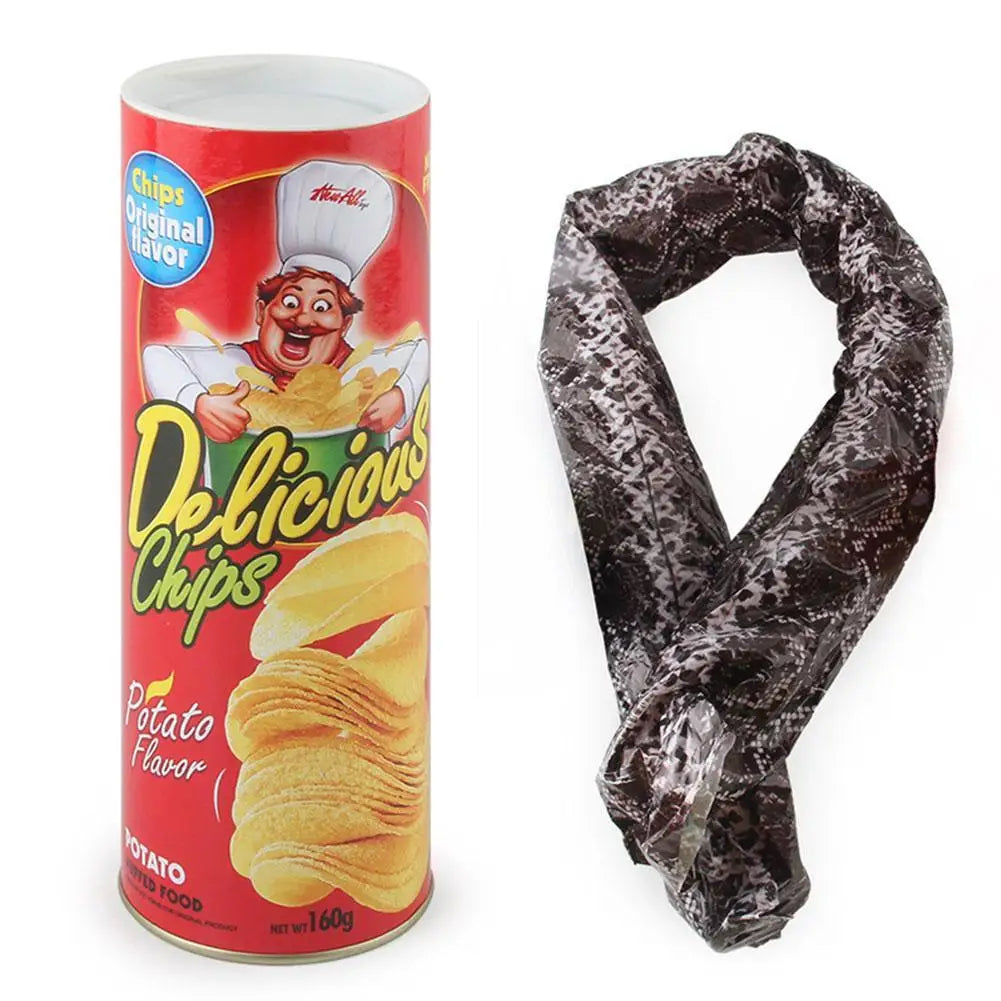Spring Snake Prank Can Toy – Fake Potato Chip Can Joke for Kids & Parties Peaceful Pleasures Health and Wellness large