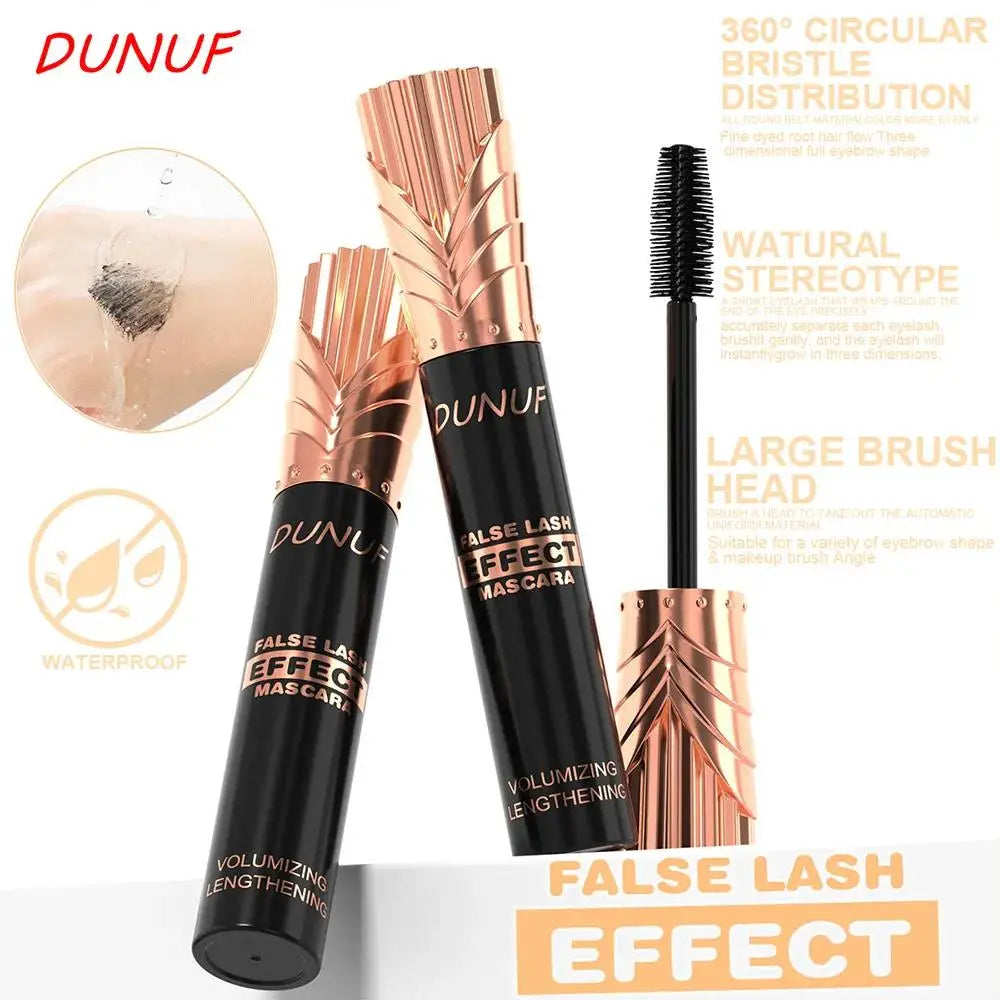 DUNUF Black Waterproof Mascara – Volumizing & Lengthening 24H