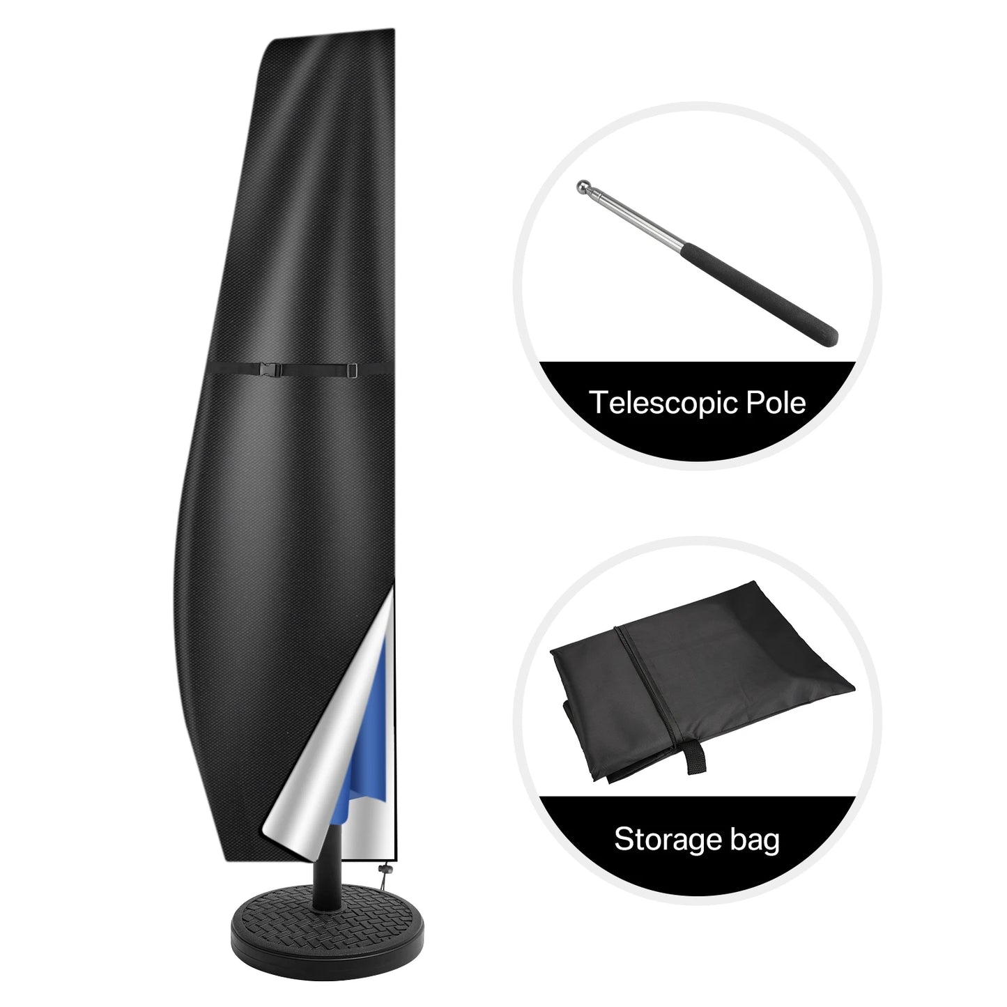 210D Oxford Patio Umbrella Cover – Waterproof & UV-Resistant