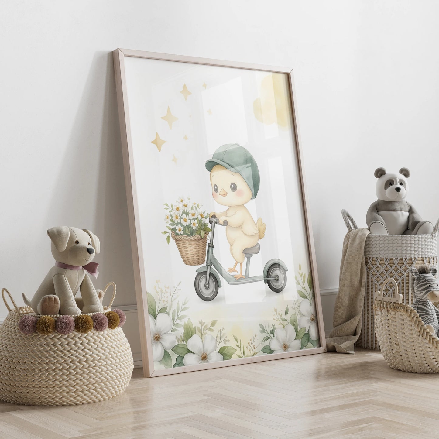 3-Piece Elephant & Panda Canvas Wall Art Prints | Home Decor