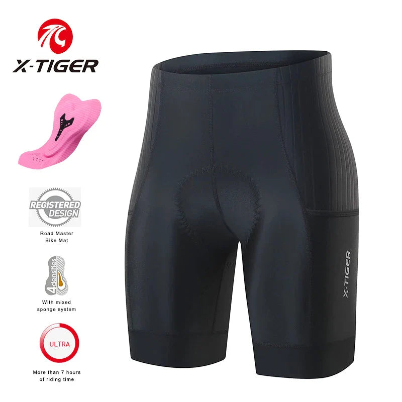 X-Tiger Women's Cycling Shorts – Breathable Lycra, 7-Hour Ride