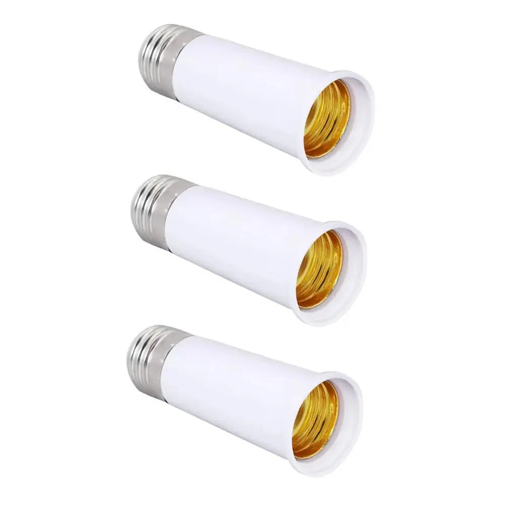 E27 to E27 Lamp Base Extender Adapter Set, 3PCS65mm/95mm Lamp Holder Socket Extension for Bulb Conversion LED Light Adapter Peaceful Pleasures Health and Wellness 95mm E27