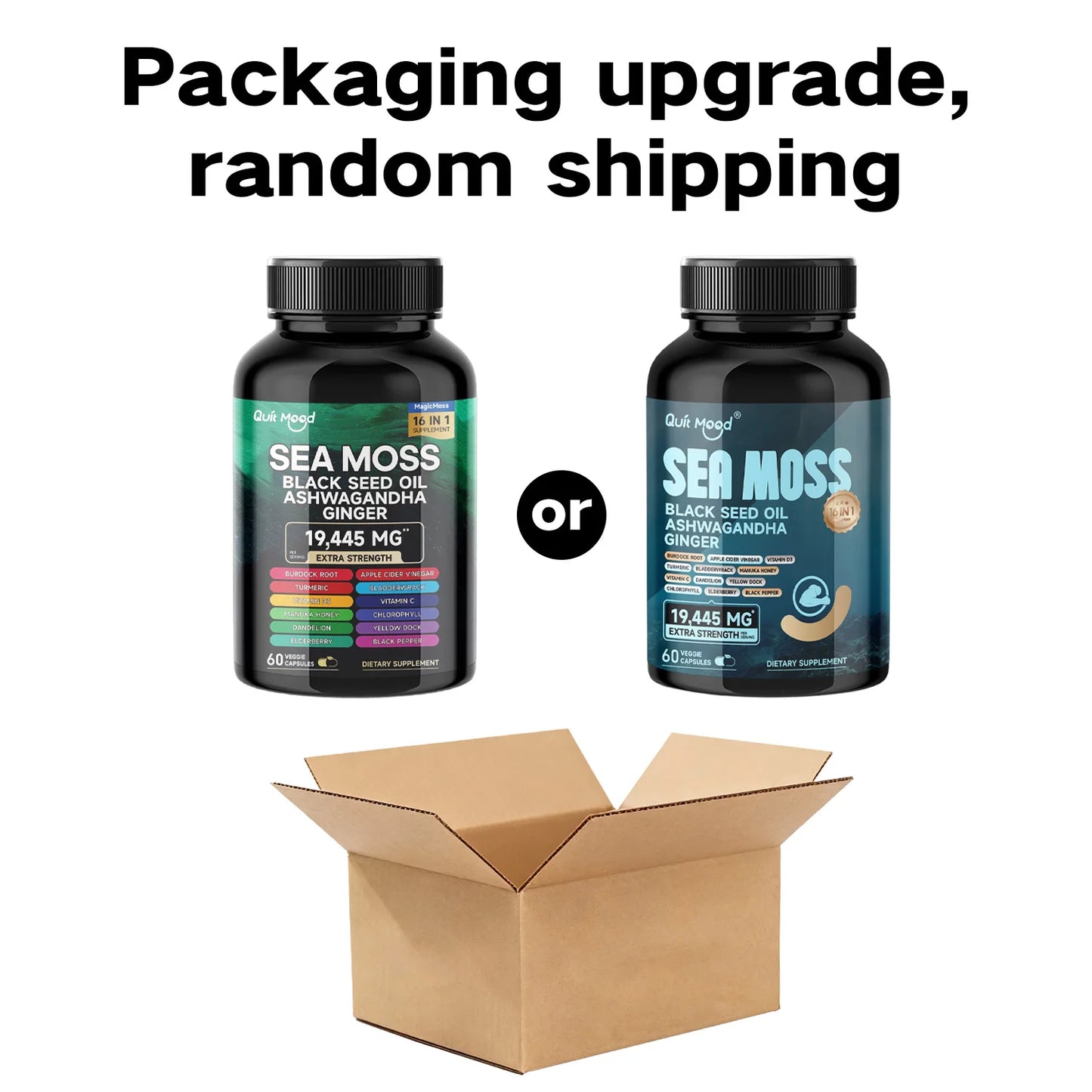 2-Pack Sea Moss & Black Seed Oil Superfood Capsules – 120ct Peaceful Pleasures Health and Wellness