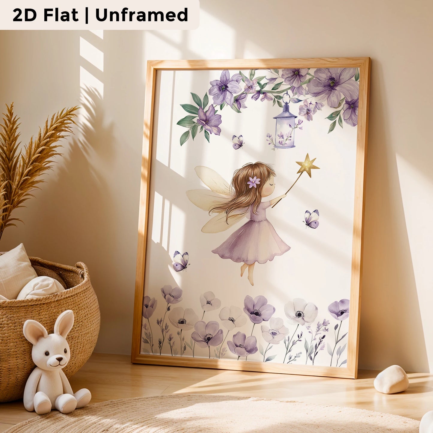 3-Piece Purple Flower Canvas Wall Art | Modern Floral Poster Set