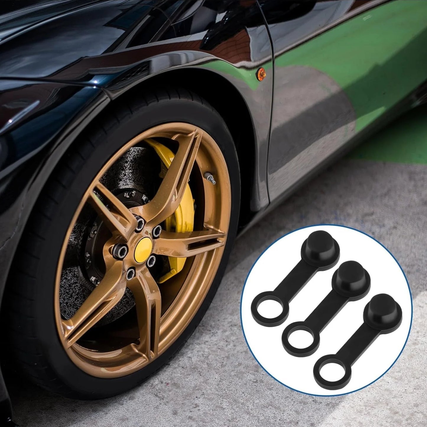 Rubber Dust Cover Brake Exhaust Cap Black Small Car Fuel Suitable