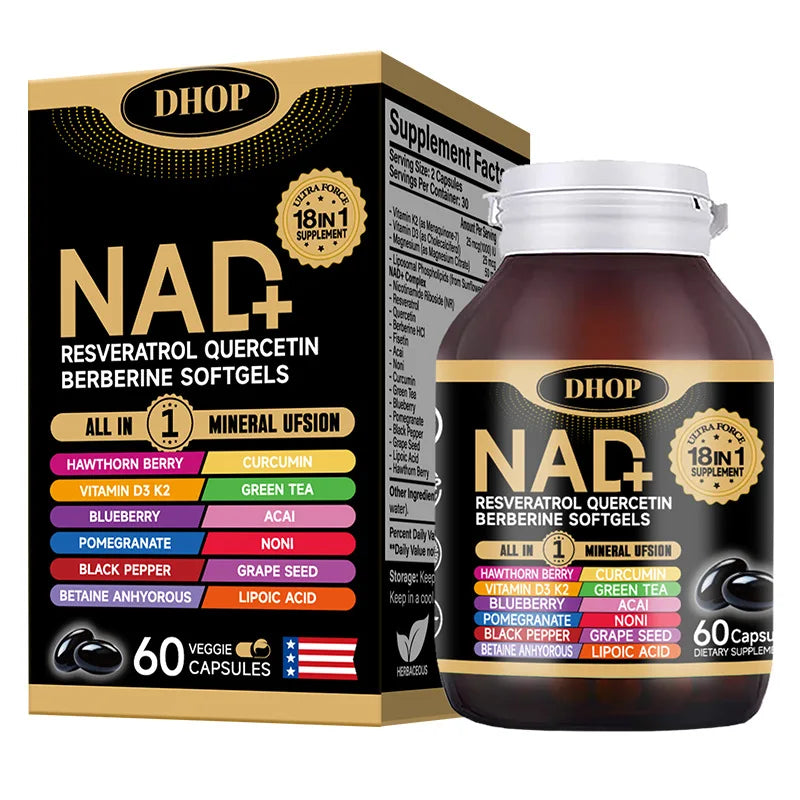 DHOP 18-in-1 NAD+ Complex Softgels | Resveratrol Quercetin 60ct