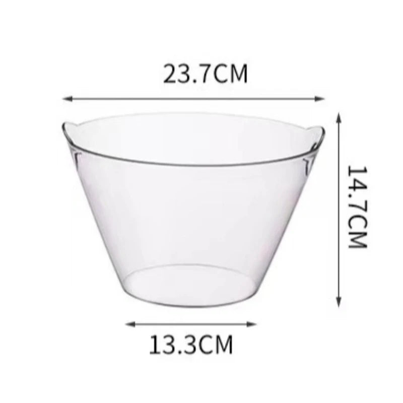 New Acrylic Salad Bowl Vegetable Bowl Fruit Ice Bucket Wine Champagne Wine Chiller Wine Bottle Cooler Ice Barrel Peaceful Pleasures Health and Wellness M
