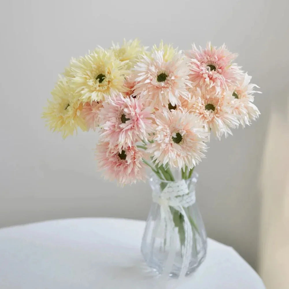 3-Pack PU Daisy Gerbera Artificial Flowers | Home & Wedding Decor