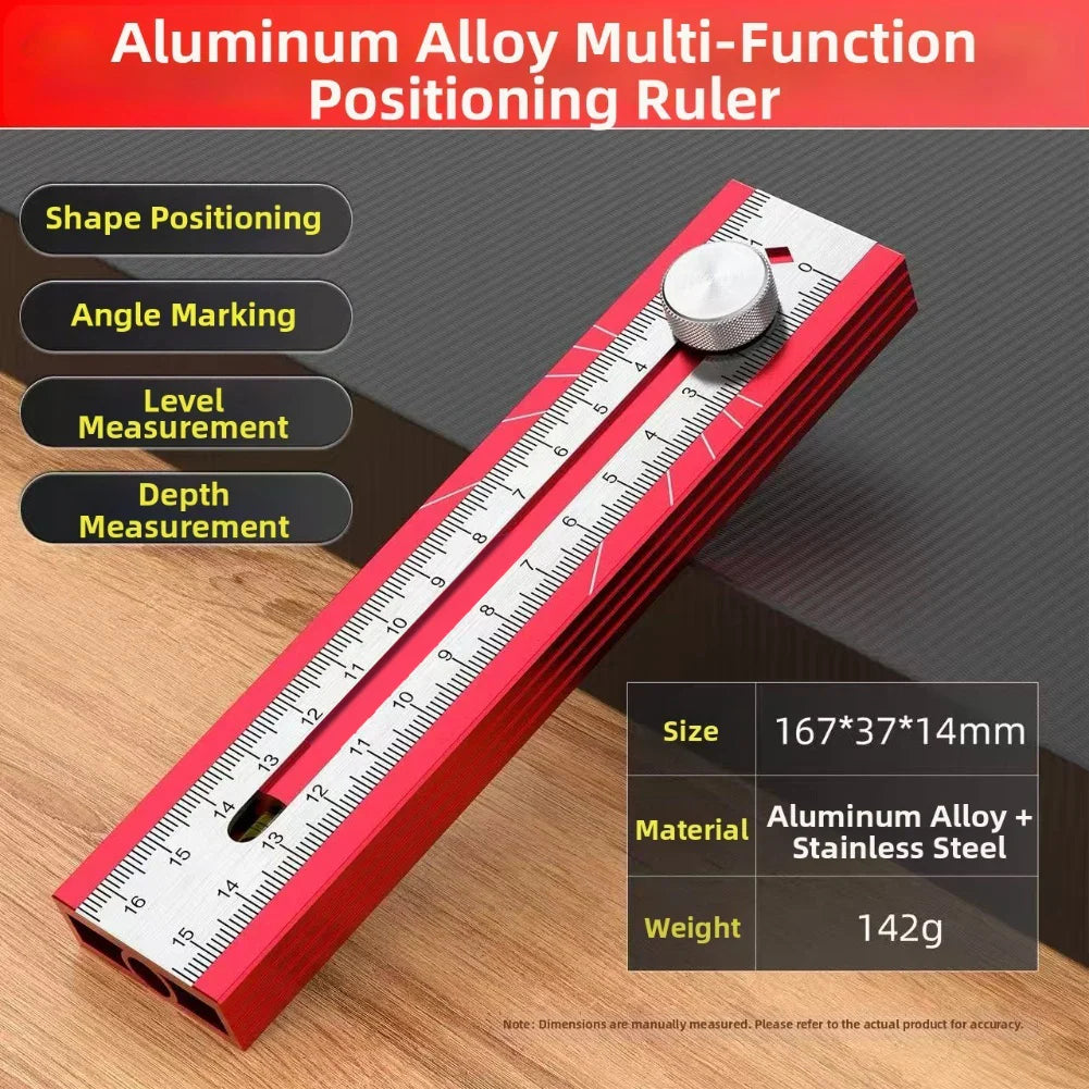 Adjustable Protractor Ruler – Multi-Angle Woodworking Tool