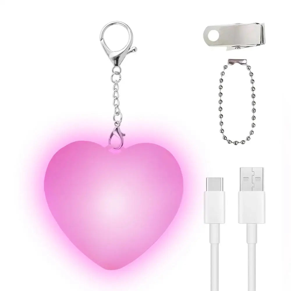 Automatic Sensor Purses Lamp Portable LED Automatic Sensor Rechargeable Lamp Keychain Touch Handbag Light For Bedroom Home Peaceful Pleasures Health and Wellness love pink light China Mainland
