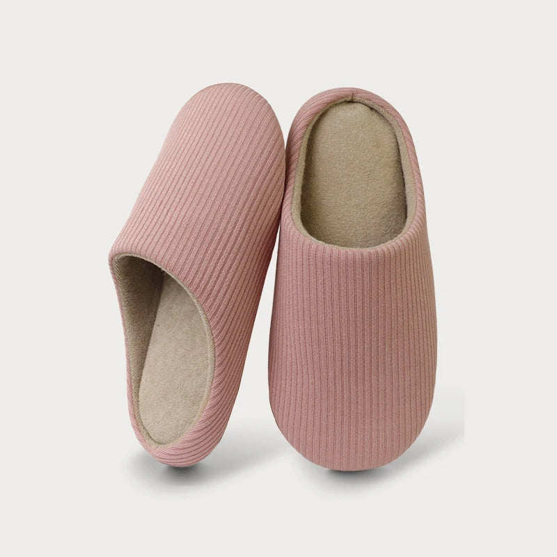 Unisex Winter Plush Fur Slippers – Non-Slip Cozy Indoor Shoes