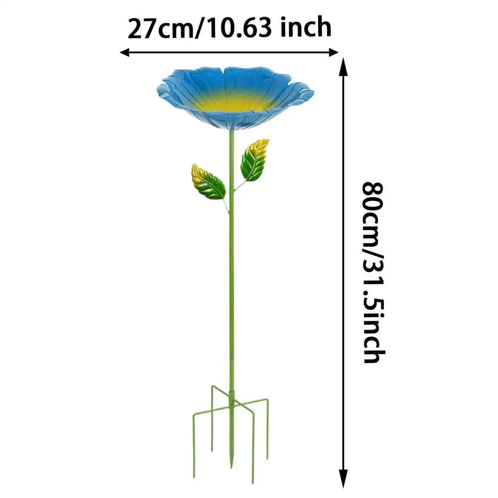 Flower Shape Butterfly & Bee Watering Station Garden Stake