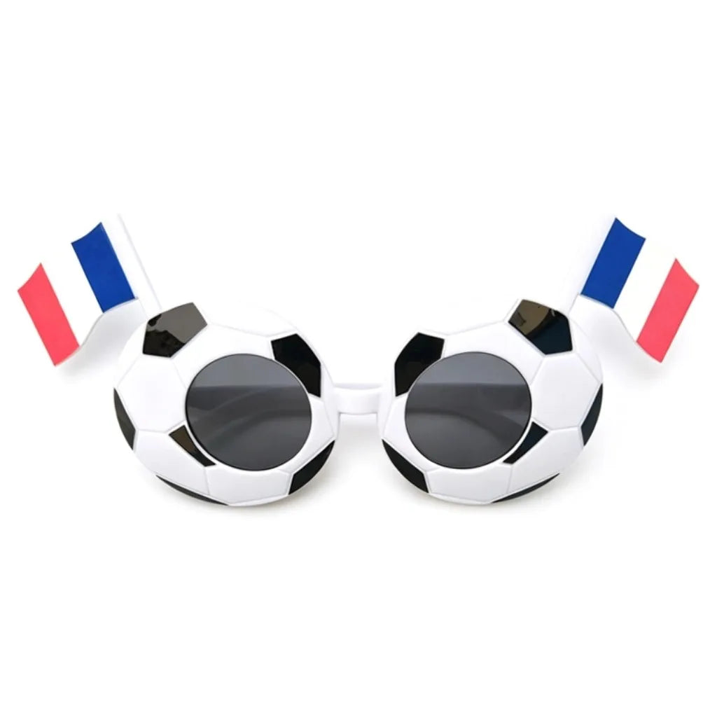 National Flag Soccer Sunglasses | 2026 Football Fan Party Gift Novelty Fan Sunglasses Peaceful Pleasures Health and Wellness France One Size