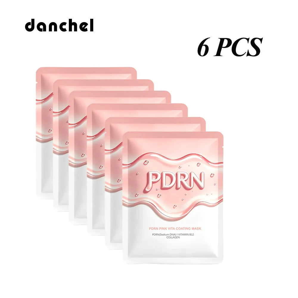 PDRN Vitamin B12 Coating Mask Barrier Repair High Purity Salmon DNA PDRN Improve Elasticity Evens Tone Deep Moisturizing Mask Peaceful Pleasures Health and Wellness 6 PCS