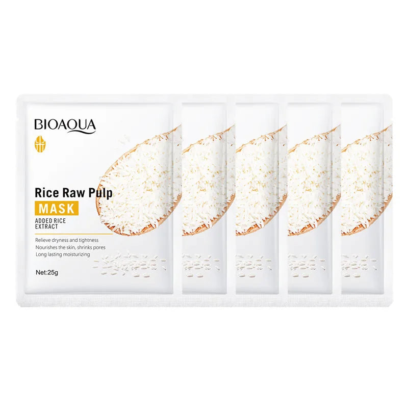 BIOAQUA Rice Pulp Face Masks – Whitening & Moisturizing